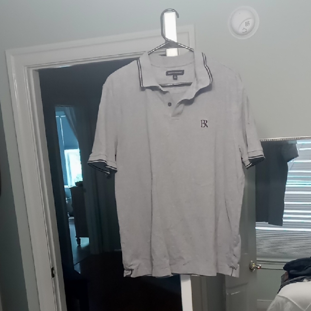 Banana Republic  Gray Polo Shirt Size large BR Logo